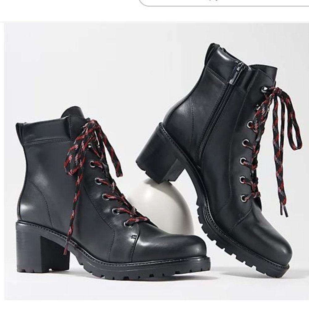 NWOB Vince Camuto Gaviana Combat Boots Black Size 9